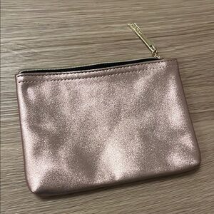 Lancome Pink Cosmetic Bag Shimmering Design Zipper Closure